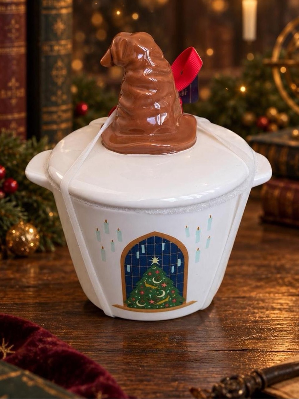 Rae Dunn Harry Potter Deck the Great Hall Sorting Hat Canister NWT